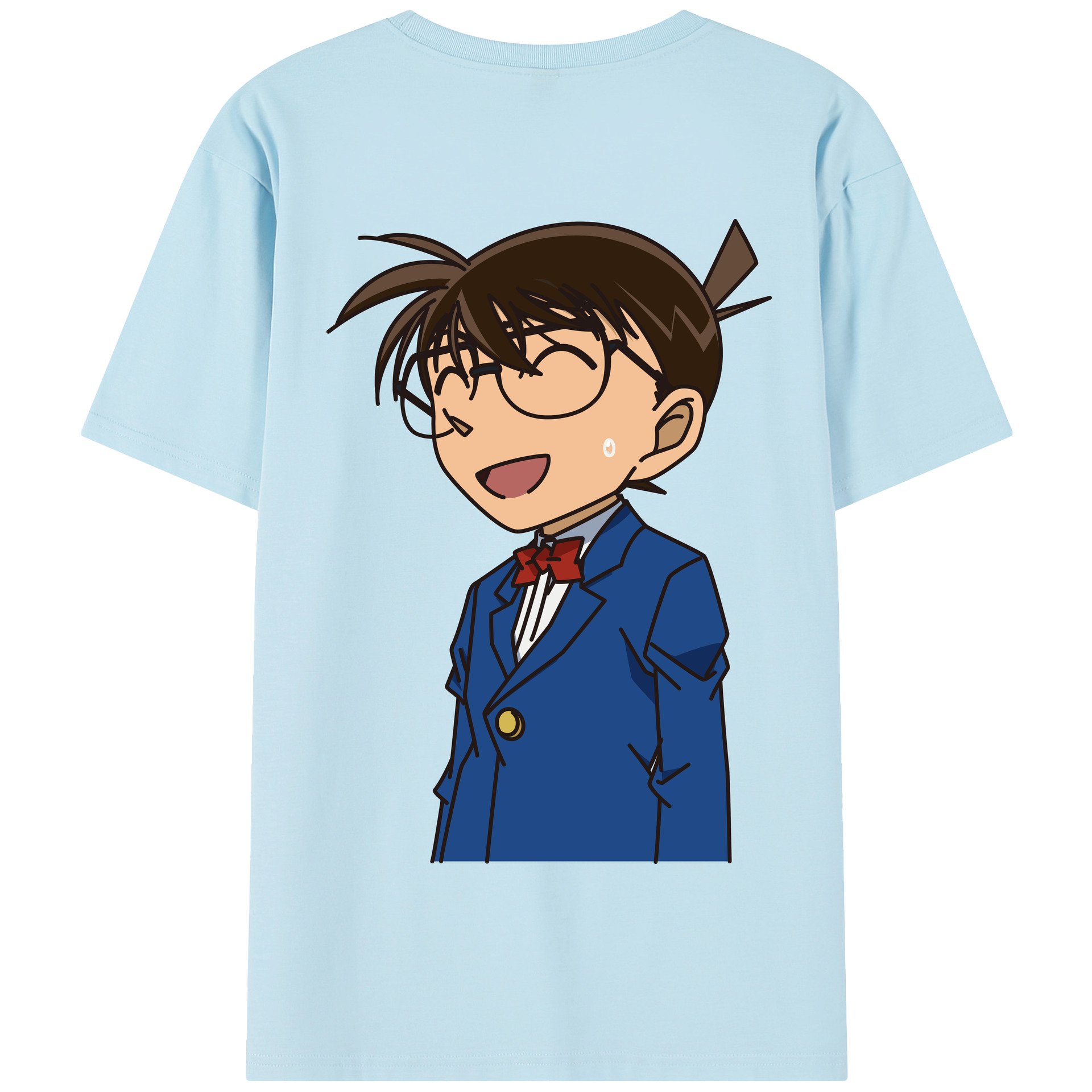 （画像用） 名探偵コナン 江戸川 コナン Detective Conan Conan Edogawa 綿100％半袖Tシャツ（背面プリント）